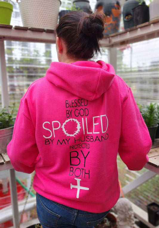 Blessed Spoiled Protected Christian Hoodie