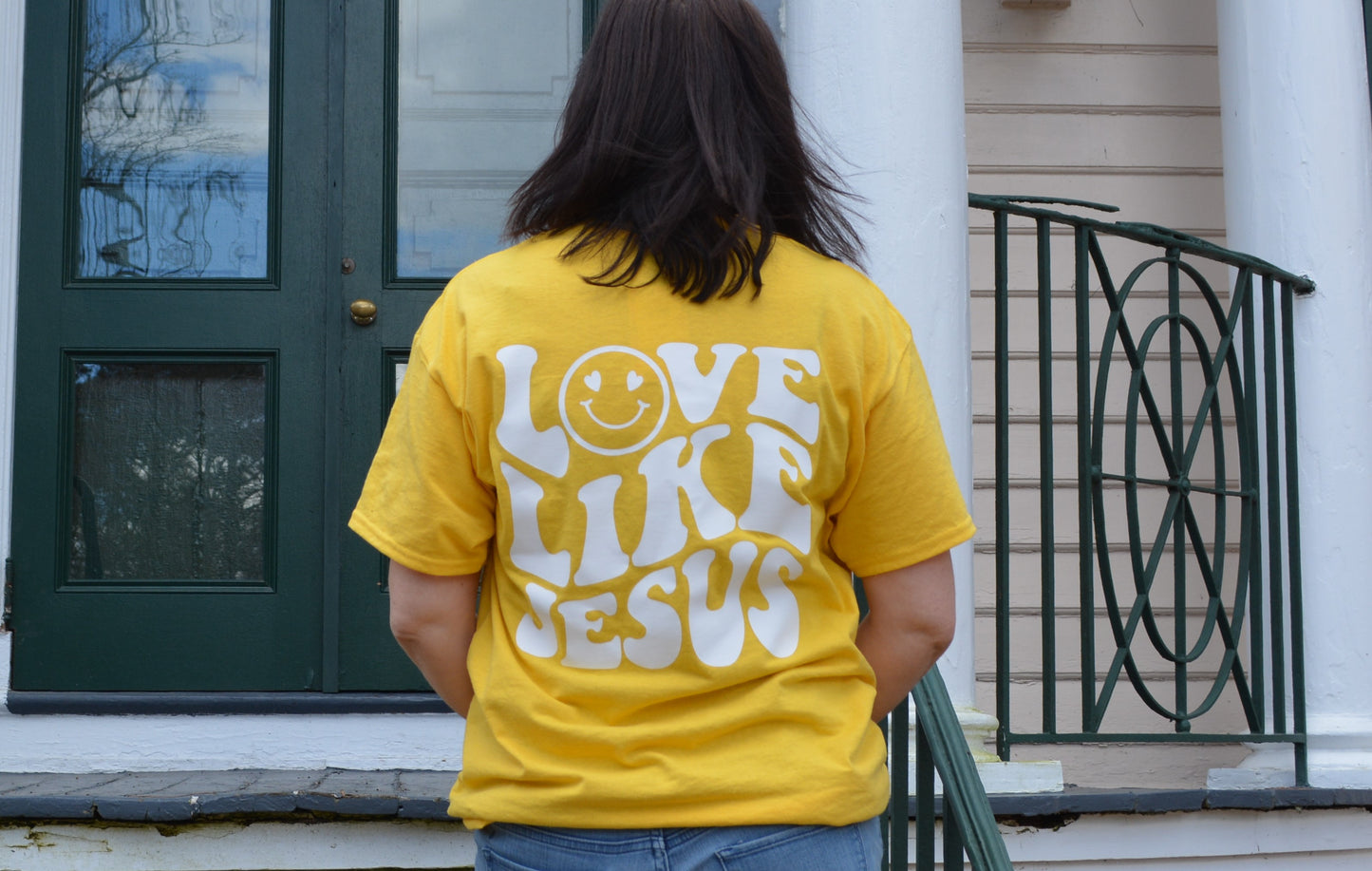 Radiant yellow love like Jesus shirt