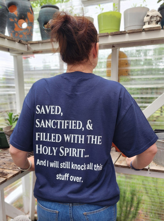Blue Christian Graphic tees
